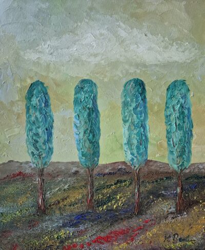 Karsten Berlin - Landschaft mit vier Bäumen 2